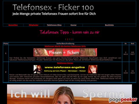 Telefonsex Ficker TOP 100